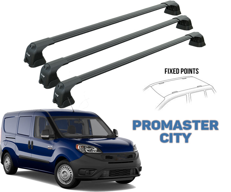 for Ram ProMaster City Roof Rack Cross Bars Black Color 3 Qty for Ram ProMaster City Roof Rack Cross Bars Black Color 3 Qty